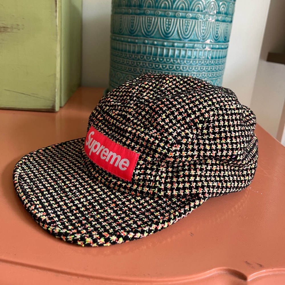 Supreme bright tweed camp cap